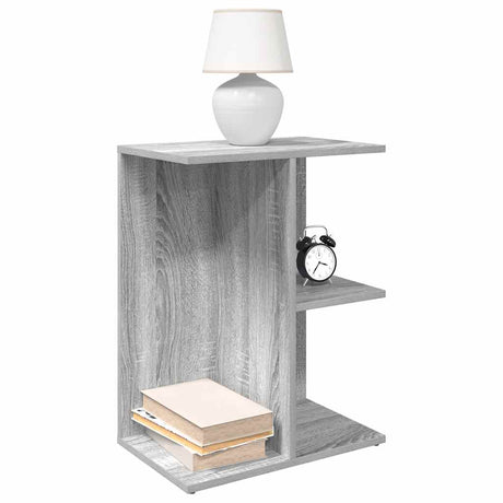 Vidaxl nachtkastje 46,5x29x61 cm bewerkt hout grijs sonoma eikenkleur
