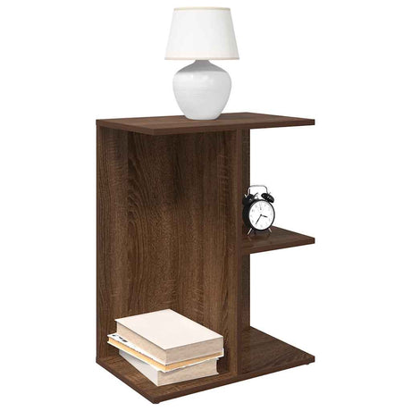 Vidaxl nachtkastje 46,5x29x61 cm bewerkt hout bruin eikenkleur