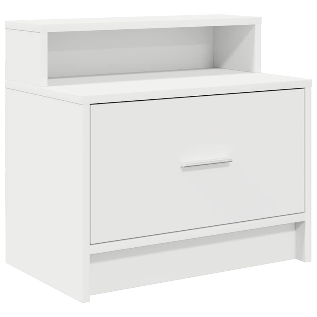 Vidaxl nachtkastje met lade 51x31x47 cm wit