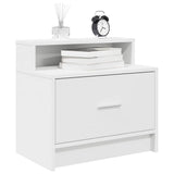 Vidaxl nachtkastje met lade 51x31x47 cm wit