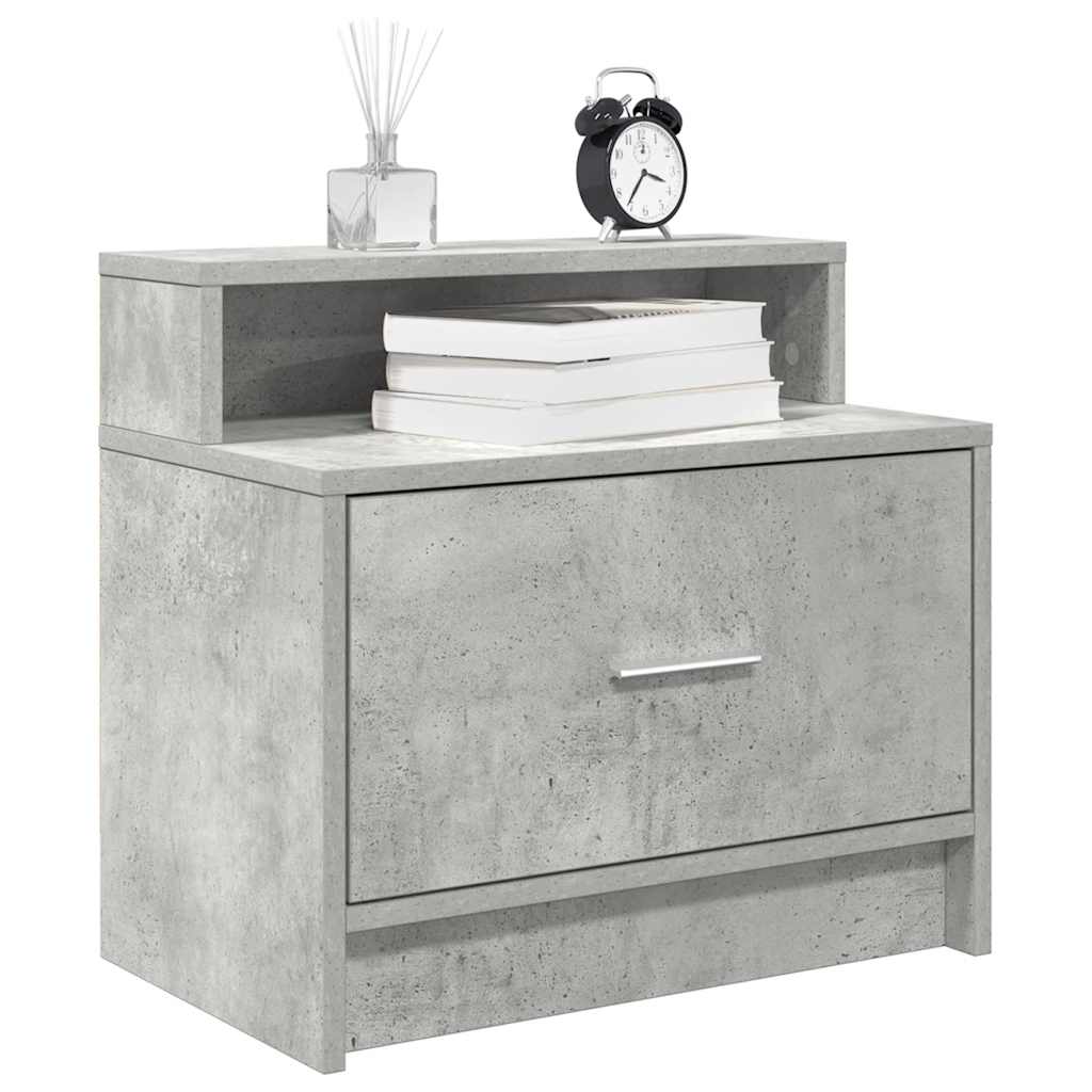 Vidaxl nachtkastjes 2 st met lade 51x31x47 cm betongrijs