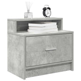 Vidaxl nachtkastjes 2 st met lade 51x31x47 cm betongrijs