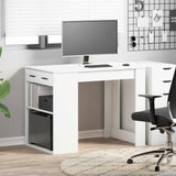 Vidaxl bureau met lade en plank 102x62x77,5 cm bewerkt hout wit