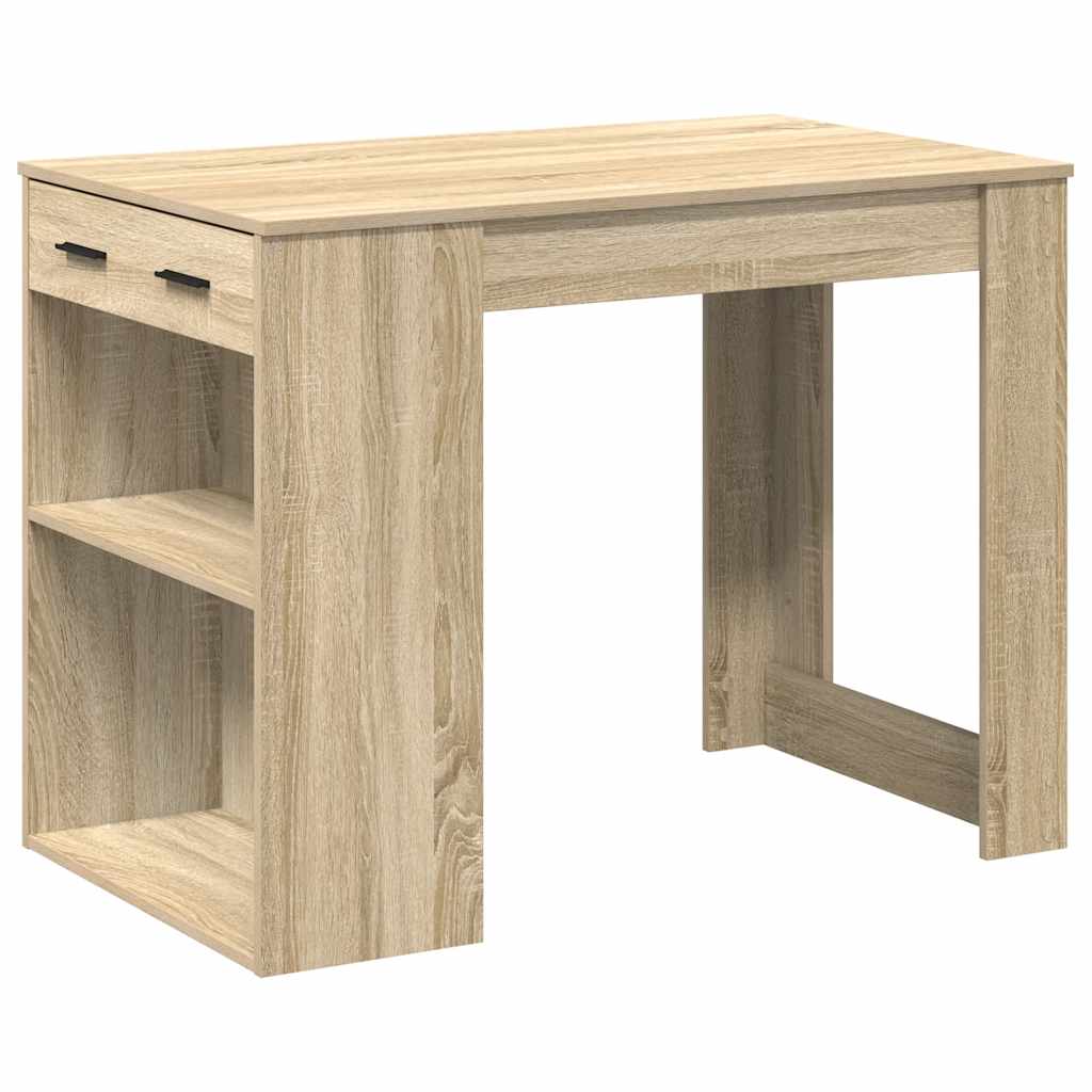 Vidaxl bureau met lade plank 102x62x77,5 cm bewerkt hout sonoma eiken