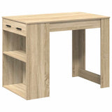 Vidaxl bureau met lade plank 102x62x77,5 cm bewerkt hout sonoma eiken