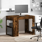Vidaxl bureau met lade plank 102x62x77,5 cm bewerkt hout gerookt eiken