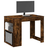 Vidaxl bureau met lade plank 102x62x77,5 cm bewerkt hout gerookt eiken
