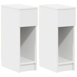 Vidaxl nachtkastjes 2 st met lade 20x36x60 cm wit