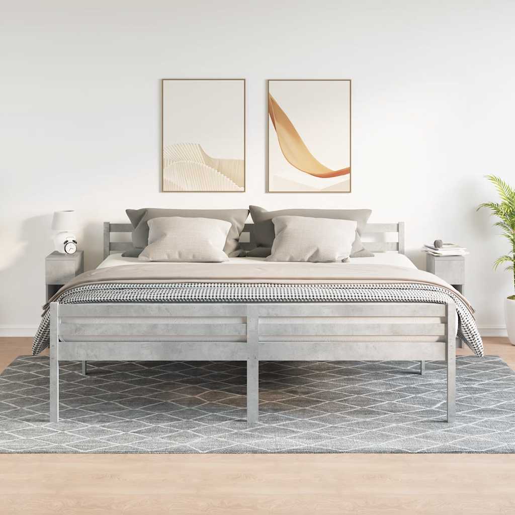 Vidaxl nachtkastjes 2 st met lade 20x36x60 cm betongrijs