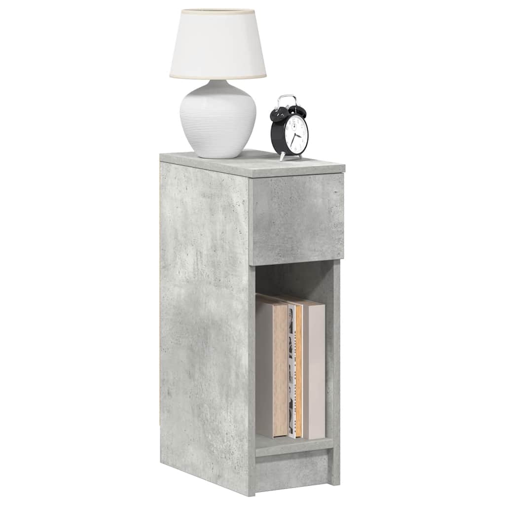 Vidaxl nachtkastjes 2 st met lade 20x36x60 cm betongrijs