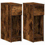 Vidaxl nachtkastjes 2 st met lade 20x36x60 cm gerookt eikenkleurig