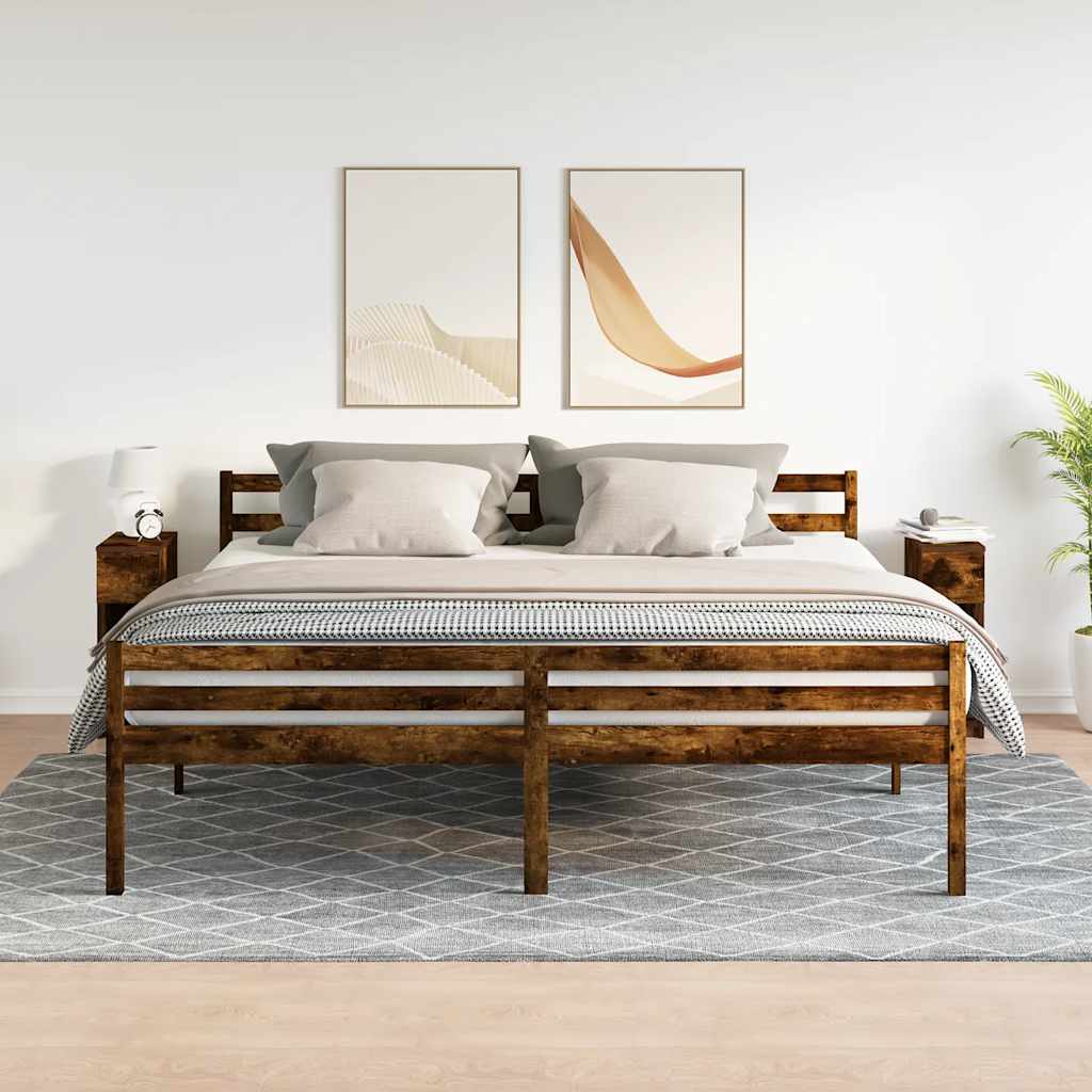Vidaxl nachtkastjes 2 st met lade 20x36x60 cm gerookt eikenkleurig