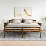 Vidaxl nachtkastjes 2 st met lade 20x36x60 cm gerookt eikenkleurig