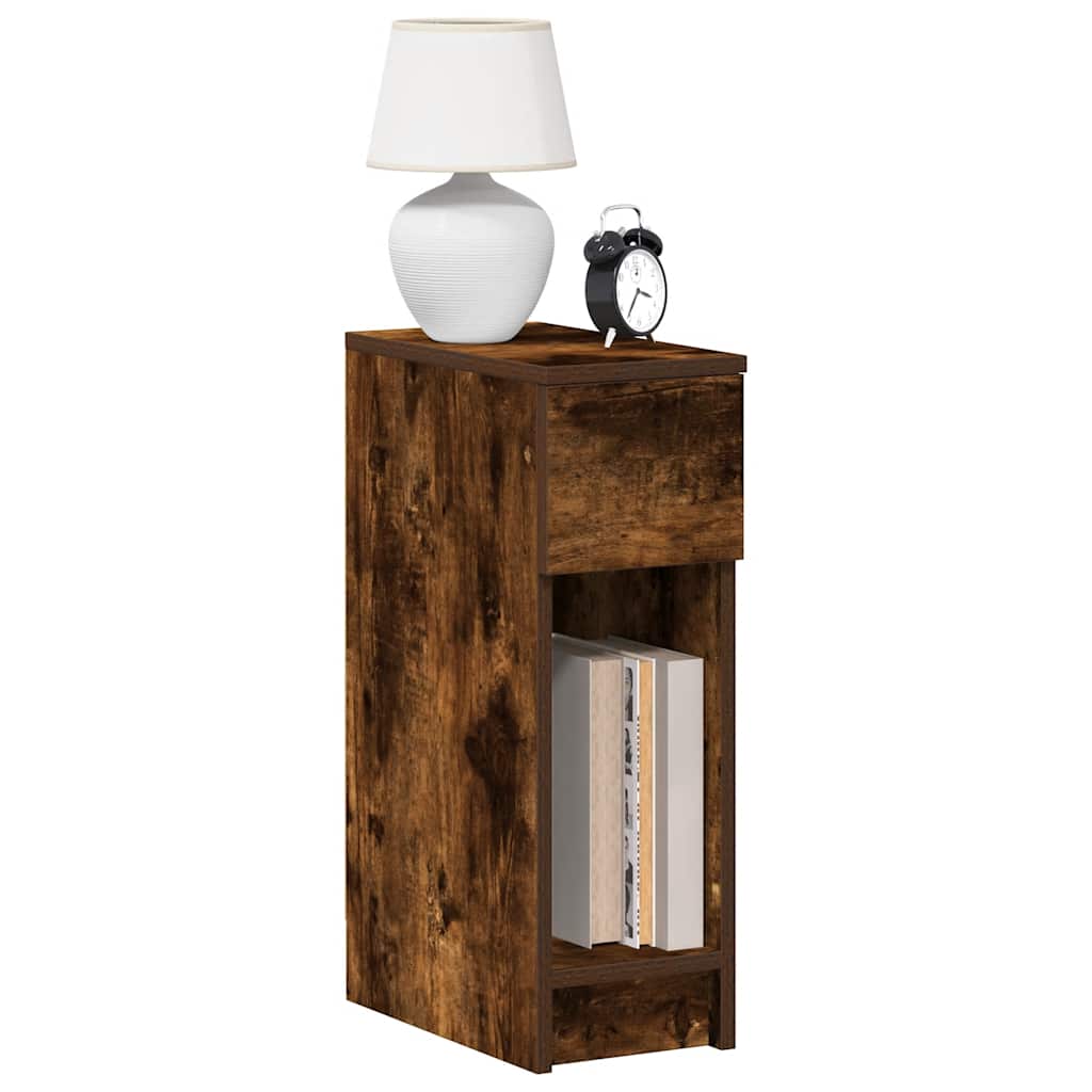 Vidaxl nachtkastjes 2 st met lade 20x36x60 cm gerookt eikenkleurig