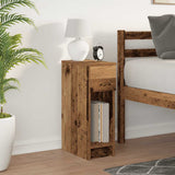 Vidaxl nachtkastje met lade 20x36x60 cm oud houtkleurig