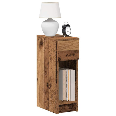 Vidaxl nachtkastje met lade 20x36x60 cm oud houtkleurig