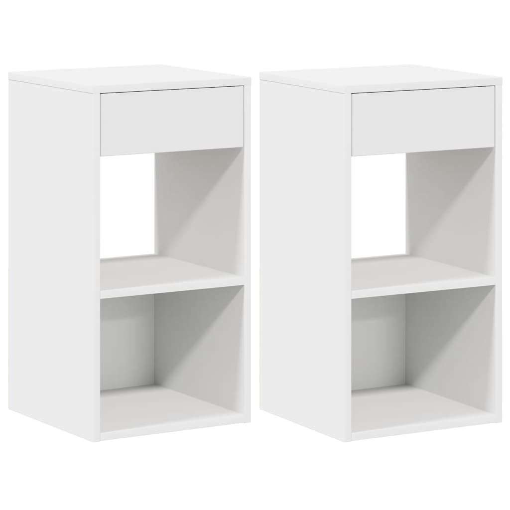 Vidaxl nachtkastjes 2 st met lade 35x34x66,5 cm wit