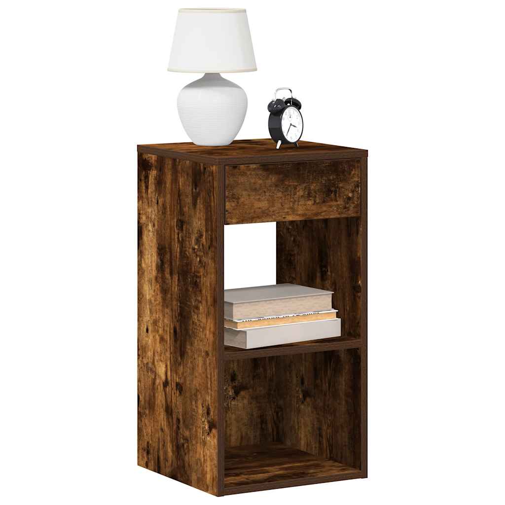Vidaxl nachtkastjes 2 st met lade 35x34x66,5 cm gerookt eikenkleurig