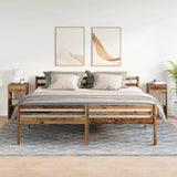 Vidaxl nachtkastjes 2 st met lade 35x34x66,5 cm oud houtkleurig
