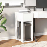 Vidaxl computertorenstandaard met lade 30x44x74 cm wit