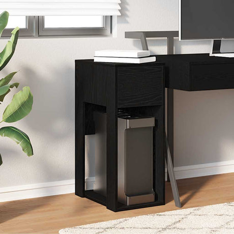 Vidaxl computertorenstandaard met lade 30x44x74 cm zwart