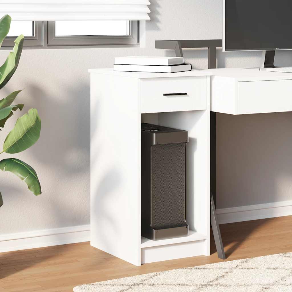 Vidaxl computertorenstandaard met lade 35x45x77 cm wit