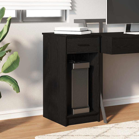 Vidaxl computertorenstandaard met lade 35x45x77 cm zwart