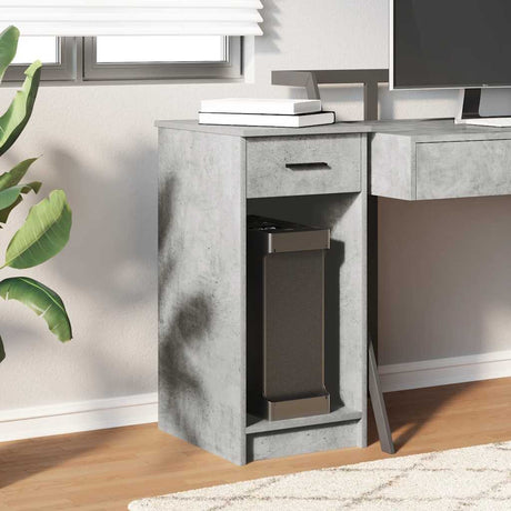 Vidaxl computertorenstandaard met lade 35x45x77 cm betongrijs
