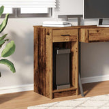 Vidaxl computertorenstandaard met lade 35x45x77 cm oud houtkleurig