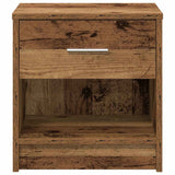 Vidaxl nachtkastje met lade 39x28x41 cm oud houtkleurig