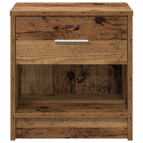 Vidaxl nachtkastje met lade 39x28x41 cm oud houtkleurig