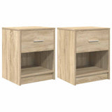 Vidaxl nachtkastjes 2 st met lade 40x34x50 cm sonoma eikenkleurig