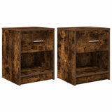 Vidaxl nachtkastjes 2 st met lade 40x34x50 cm gerookt eikenkleurig