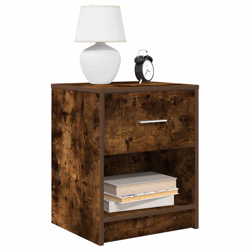 Vidaxl nachtkastjes 2 st met lade 40x34x50 cm gerookt eikenkleurig