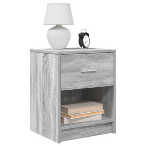 Vidaxl nachtkastjes 2 st met lade 40x34x50 cm grijs sonoma eiken