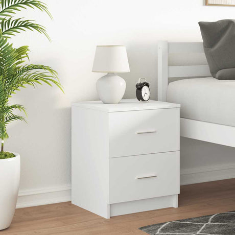 Vidaxl nachtkastje met 2 lades 40x36x50 cm wit