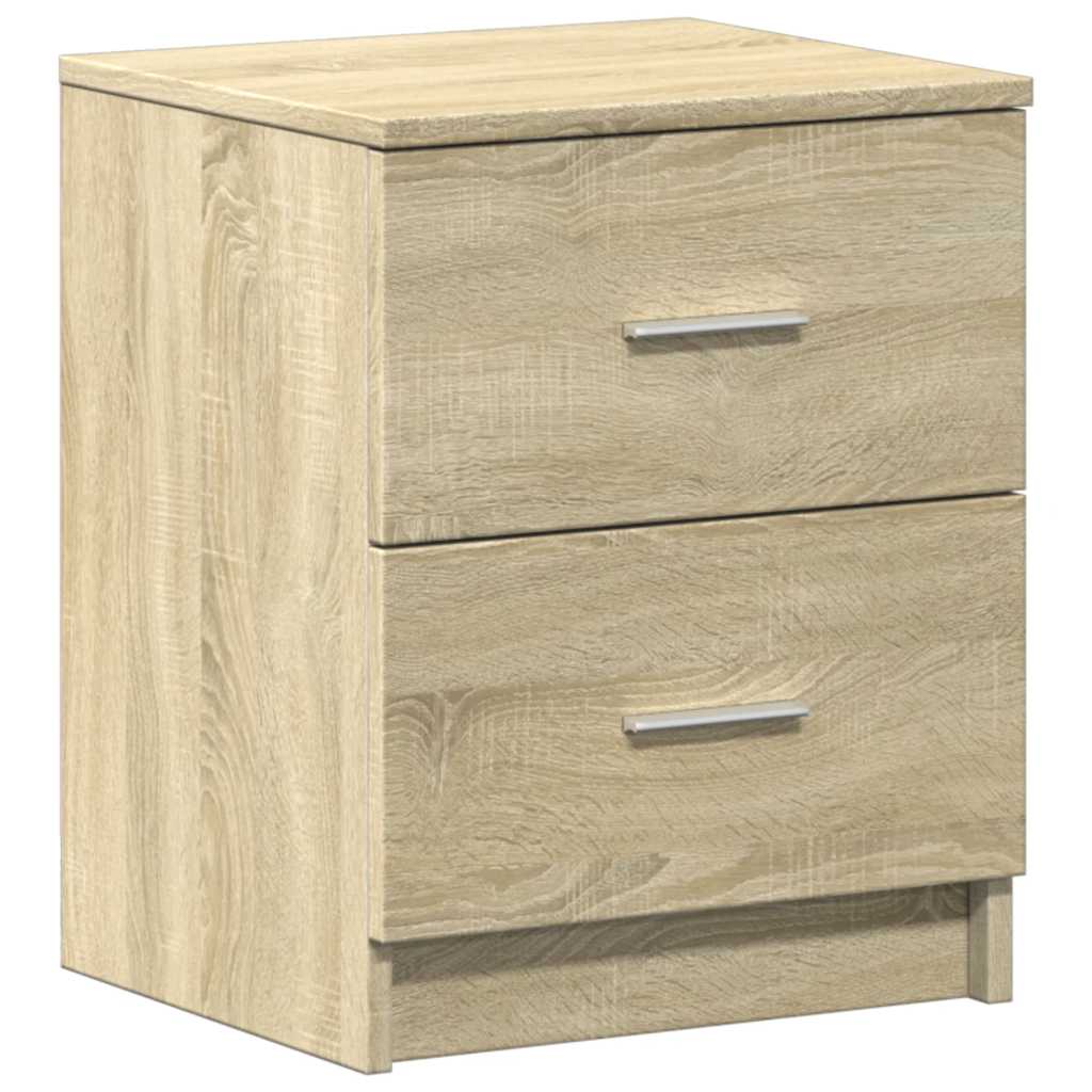 Vidaxl nachtkastje met 2 lades 40x36x50 cm sonoma eikenkleurig