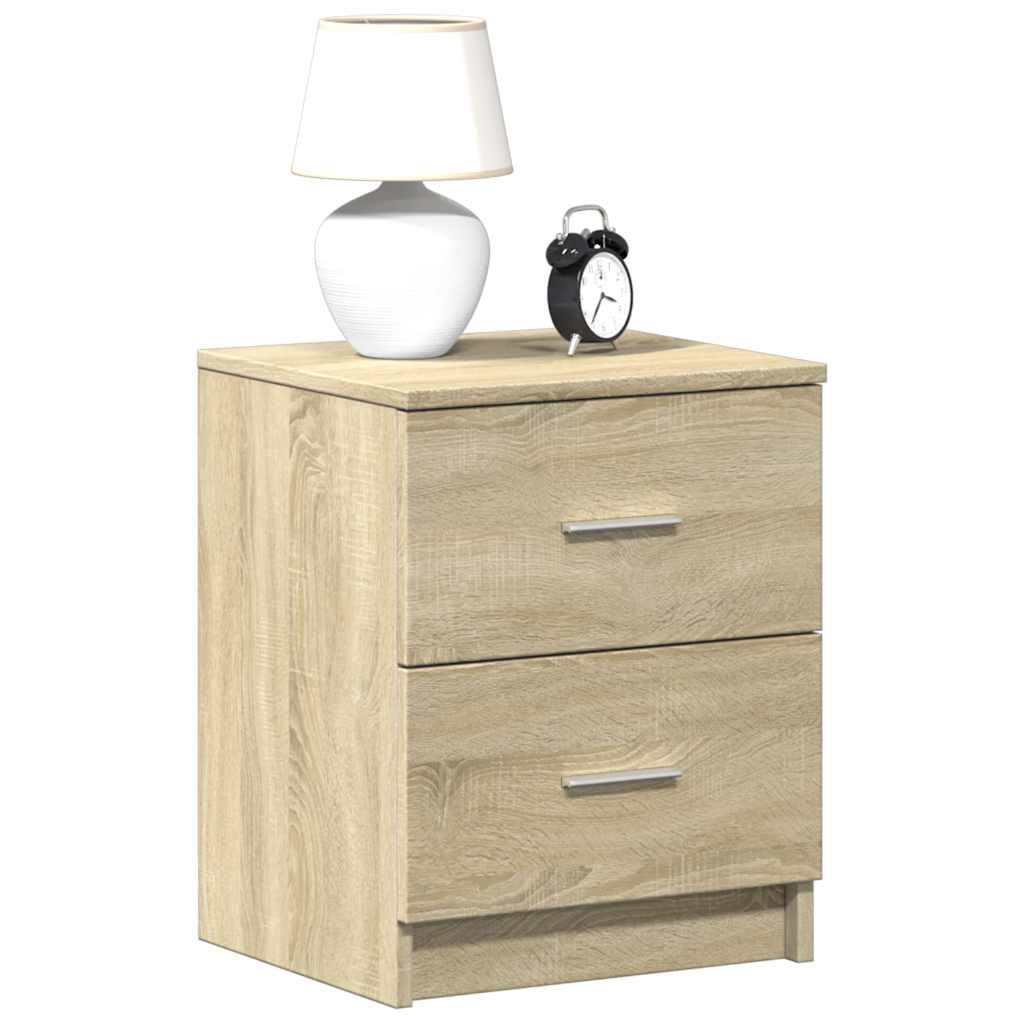 Vidaxl nachtkastje met 2 lades 40x36x50 cm sonoma eikenkleurig