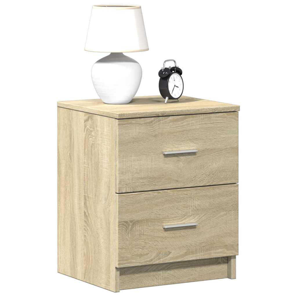 Vidaxl nachtkastjes 2 st met 2 lades 40x36x50 cm sonoma eikenkleurig