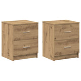 Vidaxl nachtkastjes 2 stuks met 2 lades artisan oak 40x36x50 cm