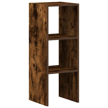 Vidaxl boekenkast stapelbaar 30x30x80 cm bewerkt hout gerookt eiken