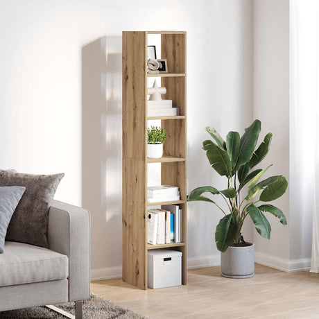 Vidaxl boekenkasten 2 st 30x30x80 cm bewerkt hout artisanaal eiken