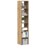 Vidaxl boekenkasten 2 st 30x30x80 cm bewerkt hout artisanaal eiken