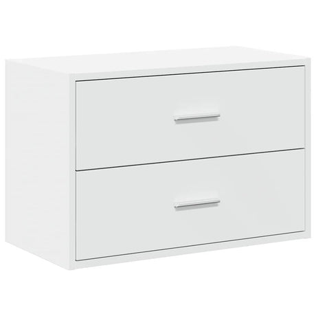 Vidaxl kast met 2 lades 60x31x40 cm bewerkt hout wit