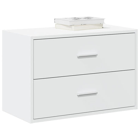 Vidaxl kast met 2 lades 60x31x40 cm bewerkt hout wit
