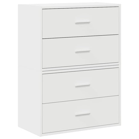Vidaxl kasten met 4 lades 2 st 60x31x40 cm bewerkt hout wit