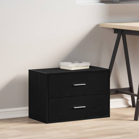 Vidaxl kast met 2 lades 60x31x40 cm bewerkt hout zwart eikenkleurig