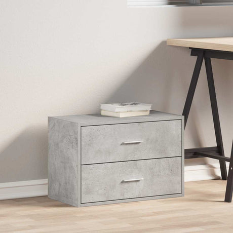 Vidaxl kast met 2 lades 60x31x40 cm bewerkt hout betongrijs