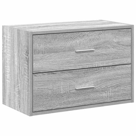 Vidaxl kast met 2 lades 60x31x40 cm bewerkt hout grijs sonoma eiken