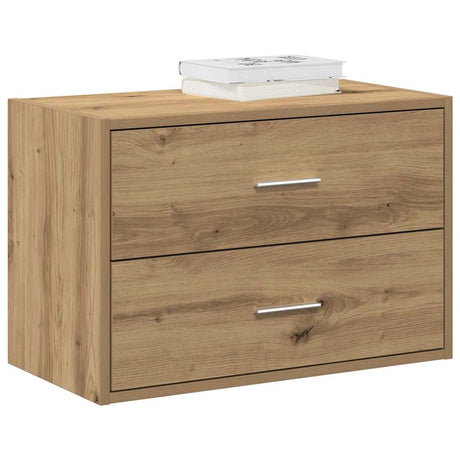 Vidaxl kast met 2 lades 60x31x40 cm bewerkt hout artisanaal eikenkleur